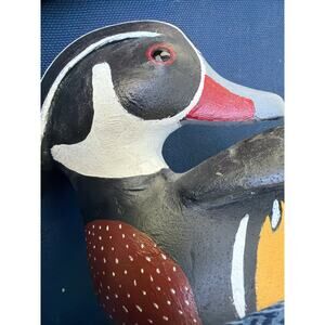 Samuel Y Bowles Signed Wooden Puffin Decoy Rock Point MD 76 Hand Carved Folk Art